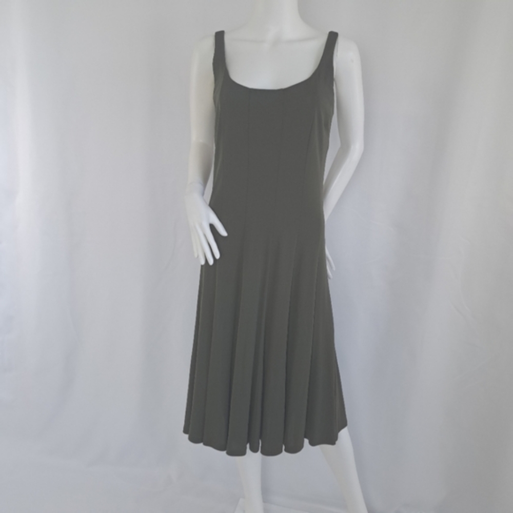 Lauren Ralph Lauren Gray Sleeveless Midi Dress